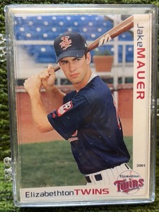 2001 Elizabethton Twins Grandstand 17 Jake Mauer St Paul Minnesota Baseball Card Twins Set