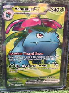 Pokmon Venusaur EX Full Art Holo Ultra Rare 182165 Scarlet & Violet 151