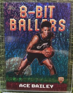 2025-2026 Topps Basketball #8B-35 Ace Bailey 8-Bit Ballers Holo Foil Utah Jazz