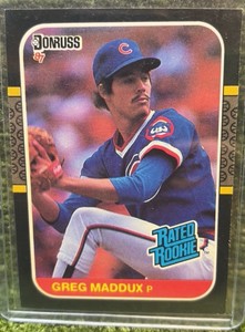 Greg Maddux RC Chicago Cubs 1987 Donruss Rated Rookie Baseball Card #36 #1