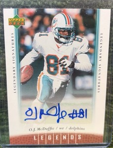 2006 Upper Deck Legends Legendary Signatures #8 O.J. McDuffie Miami Dolphins