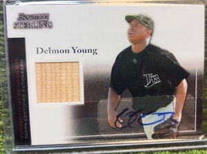 Delmon Young 2004 Bowman Sterling Relic Auto #BS-DY Devil Rays