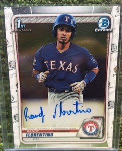 Randy Florentino 2020 1st Bowman Chrome On-Card Auto #CPA-RF Texas Rangers