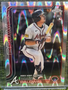 2025 Topps Chrome Update Drake Baldwin #USC88 RC RayWave Refractor - ATL Braves