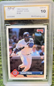 1993 DONRUSS #186 SAMMY SOSA CUBS MINT 10 Chicago Cubs