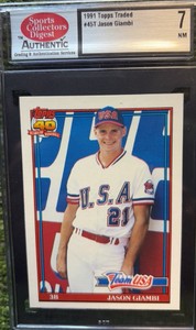 1991 Topps Traded - Jason Giambi #45T Team U.S.A.