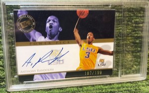 2008 PRESS PASS Power Pick RC Auto 199 Anthony Randolph Rookie Red Ink SP