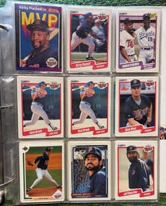 Twins & MLB Lot in Booklet Binder in Pages, Baseball Stars of the Past