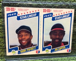 1987 M&Ms Star Lineup - Kirby Puckett, Joe Carter #15-16 Panels