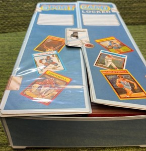 Sports Card Locker with MLB Cards from the Past 