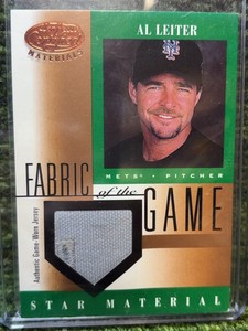 AL LEITER CERTIFIED AUTHENTIC GAME USED JERSEY CARD NY METS