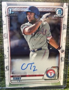 2020 Bowman Chrome Curtis Terry 1st Prospect Auto Autograph #CPA-CT Rangers