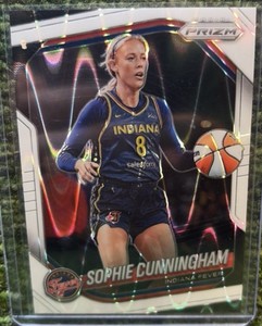 Sophie Cunningham 2025 Panini Prizm WNBA #63 White Seismic Prizm Indiana Fever