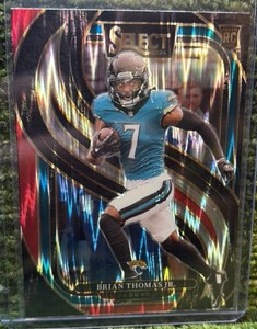 2024 Panini Select - Premier Level Brian Thomas Jr. #143 Black & Red Shock (RC)