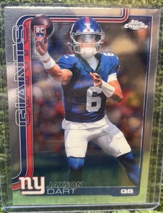 2025 Topps Chrome Rookie Jaxson Dart #306 New York Giants Football Card