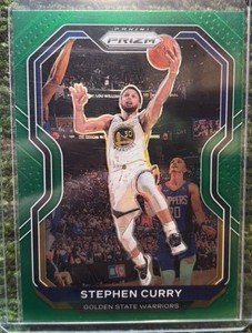 Panini Prizm 2020-21 Stephen Curry #159 Golden State Warriors Green Prizm Insert 