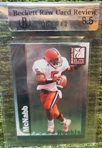1999 Donruss Elite #190 Donovan McNabb Rookie Beckett Raw Card Review 8.5
