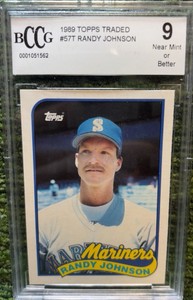 Randy Johnson 1989 Topps Traded Rookie HOF AGS 9.0 Mint MLB Card Seattle Mariners