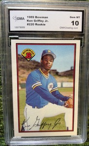 1989 Bowman Ken Griffey Jr. ROOKIE RC #220 GEM MINT 10 Seattle Mariners