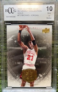 Upper Deck Jordan Legacy Gold #72 Michael Jordan BCCG 10 Bulls 30000