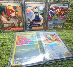 Pokemon Lot of 5 Cards in toal MIX, Full Arts, Holo - Mela, Kofu, Mega Starmie, Yveltcal, & Dudunsparte
