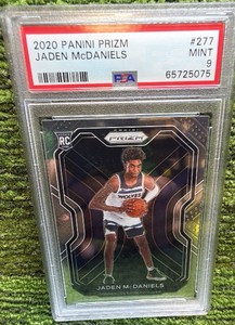 2020 PANINI PRIZM #277 JADEN MCDANIELS PSA 9 MINNESOTA TIMBERWOLVES