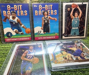 NBA Topps Flagship Stars, RCs, Inserts  5 Cards in Total - Ant, Harper, Kon, VJ, & OG 