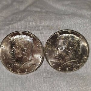 1964, 1964 Kennedy Halves, 50c UNC Silver