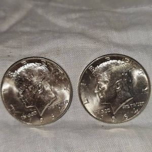 1964, 1964 Kennedy Halves, 50c UNC Silver