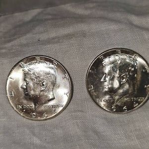 1964, 1964 Kennedy Halves, 50c UNC Silver