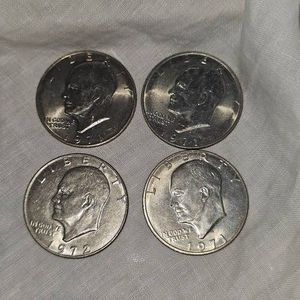 1971,71,71,72 (4) Eisenhower Dollars $1