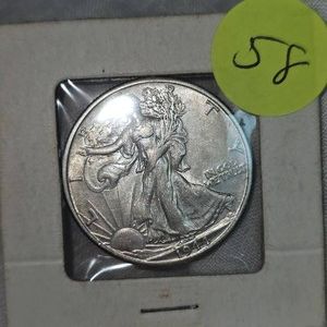 1944D Walking Liberty Half 50c, VF Plus, Encaps