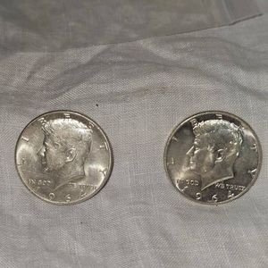 1964, 1964 Kennedy Halves, 50c UNC Silver