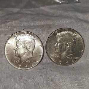 1964, 1964 Kennedy Halves, 50c UNC Silver