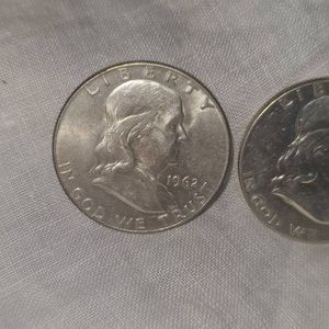 1961.1962 Franklin Halves 50c, Silver