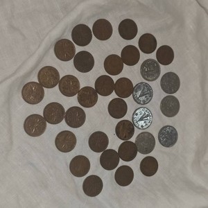 1920s.30s Canadian Penny 1c and Nickels 5c