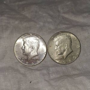 1969,1969 Kennedy Silver Halves 50c