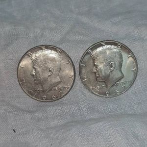 1967,1967 Kennedy Silver Halves 50c