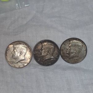 1967,1968,1969 Kennedy Silver Halves, 50c