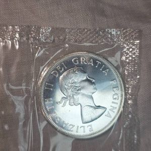 1964 Royal Canadian Mint Proof Silver Dollar, $1, UNC
