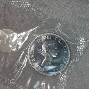 1964 Royal Canadian Mint Proof Silver Dollar, $1, UNC