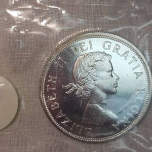 1964 Royal Canadian Mint Proof Silver Dollar, $1, UNC