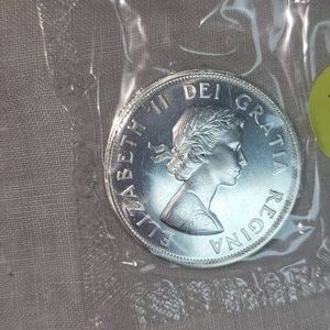 1964 Royal Canadian Mint Proof Silver Dollar, $1, UNC