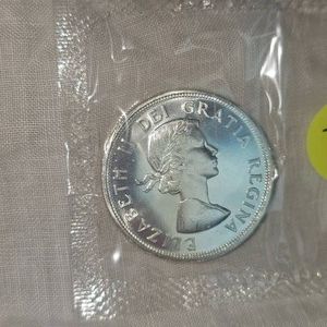 1964 Royal Canadian Mint Proof Silver Dollar, $1, UNC