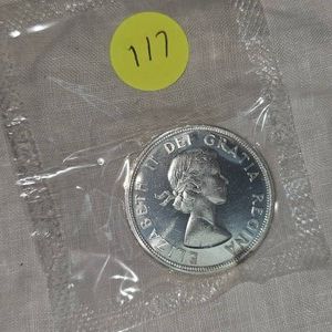 1964 Royal Canadian Mint Proof Silver Dollar, $1, UNC