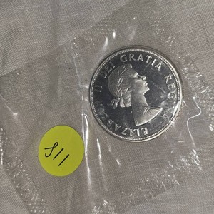 1964 Royal Canadian Mint Proof Silver Dollar, $1, UNC