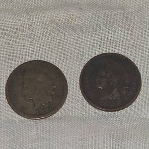 1890,1906 Indian Head Pennies 1C
