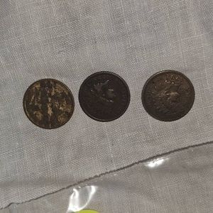 1891,1899,1902 Indian Head Pennies 1C