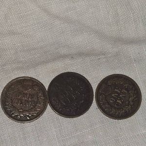 190,1900,1901 Indian Head Pennies 1C