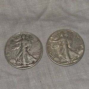 1942,1947 Walking Liberty Halves 50C